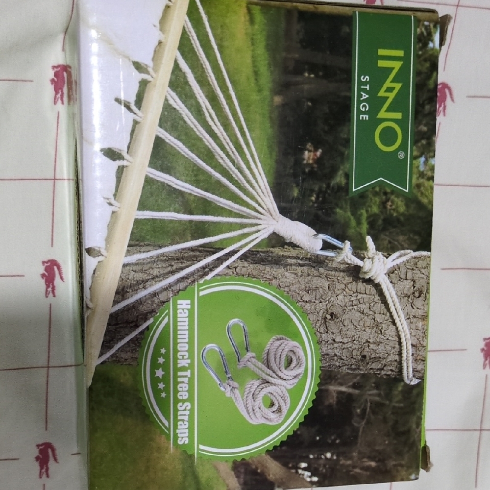 White Hammock Tree Straps